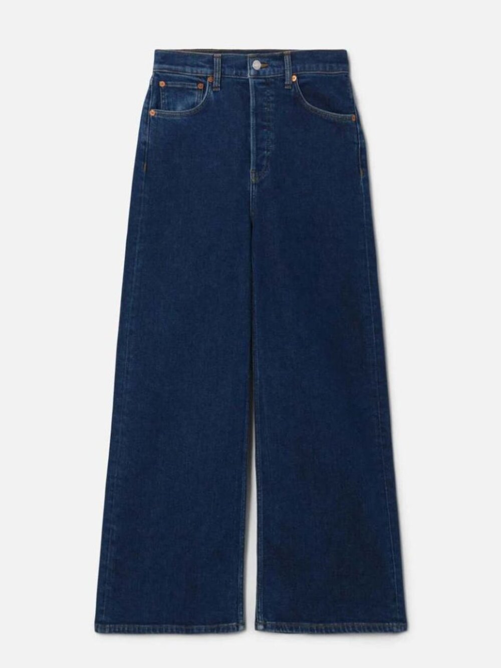Re/Done Stretch High Rise Wide Leg Crop Heritage Rinse / 25'